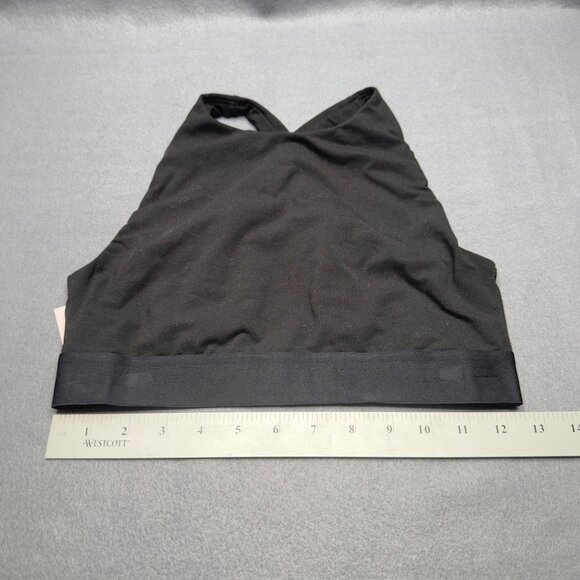 Auden Womens Size Medium Bralette Unlined Crossback Pullover Black New - Picture 9 of 11